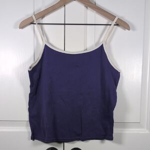 Vintage American Eagle Purple Ringer Cami Y2K Coquette Grunge Aesthetic Tank M